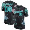 Custom Hawaiian Baseball T-Shirt Sports Jersey for Youth Men Women Teens Boys Girls Personalized Team Uniform with Name Number Logo Print Front and Back, Tropical Palm Tree Casual Short Tee Shirts view 1