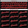 Personalized Black Baseball T-Shirt Customized Sports Jersey for Youth Men Women Teens Boys Girls Design Your Own Team Uniform Print Name Number Logo, Casual Short Tee Shirts with Red Text view 3