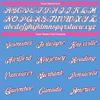 Pisting Personalized Blue Baseball T-Shirt Customized Sports Jersey for Youth Men Women Teens Boys Girls Design Your Own Team Uniform Print Name Number Logo, Casual Short Tee Shirts with Pink Text view 3