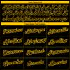 Personalized Black Baseball T-Shirt Customized Sports Jersey for Youth Men Women Teens Boys Girls Design Your Own Team Uniform Print Name Number Logo, Casual Short Tee Shirts with Yellow Text view 3