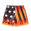 BOOMLEMON Men's Basketball Shorts Casual Workout Athletic Shorts Mesh Flame Graphic Print Running Short Pants(Star Flame Black Orange XS) view 1