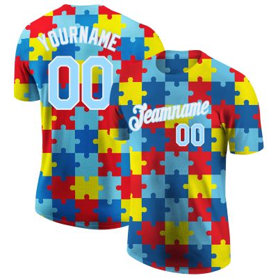 Custom Colorful Baseball T-Shirt Sports Jersey for Youth Men Women Teens Boys Girls Personalized Team Uniform with Name Number Logo Print Front and Back