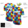 Custom Colorful Baseball T-Shirt Sports Jersey for Youth Men Women Teens Boys Girls Personalized Team Uniform with Name Number Logo Print Front and Back view 2