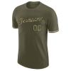 Custom Camo Baseball T-shirts for Youth Men Women, Personalized Olive Green Short Casual Shirt with Name Number Logo Print Front and Back, Design Sports Uniform Team Jerseys for Groups Family Business view 3