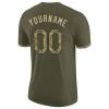 Custom Camo Baseball T-shirts for Youth Men Women, Personalized Olive Green Short Casual Shirt with Name Number Logo Print Front and Back, Design Sports Uniform Team Jerseys for Groups Family Business view 4