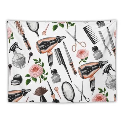 Barber Tools Salon Kits Hanging Tapestry Horizontal Wall Tapestry Large Art Home Decor Yoga Picnic Mat 30"x40"