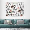 Barber Tools Salon Kits Hanging Tapestry Horizontal Wall Tapestry Large Art Home Decor Yoga Picnic Mat 30"x40" view 3