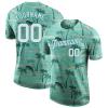 Custom Tropical Palm Tree Baseball T-Shirt Sports Jersey for Youth Men Women Teens Boys Girls Personalized Design Your Own Team Uniform Print Name Number Logo, Green Hawaiian Casual Short Tee Shirts view 1