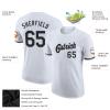 Design Your Own Short Casual T-Shirt White Black, Custom Baseball Team Jerseys with Printed Name Number Logo, Made Sports Uniform Outfits for Running Hiking Party for Men Women Teens Youth Boys Girls view 2