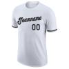 Design Your Own Short Casual T-Shirt White Black, Custom Baseball Team Jerseys with Printed Name Number Logo, Made Sports Uniform Outfits for Running Hiking Party for Men Women Teens Youth Boys Girls view 3