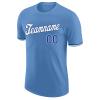 Custom Light Blue T-Shirt Baseball Jersey for Youth Men Women Teens Boys Girls Personalized Team Uniform with Name Number Logo Print Front and Back, Sports Short Tee Shirts with White Text view 3