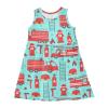 Aflyko Girls Sleeveless Dress Cute Fire Rescue Truck Adorable Tank Play Sundress 2T-8T view 1
