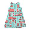 Aflyko Girls Sleeveless Dress Cute Fire Rescue Truck Adorable Tank Play Sundress 2T-8T view 3