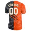 Custom Orange and Black Baseball T-Shirt Sports Jersey for Youth Men Women Teens Boys Girls Personalized Team Uniform with Name Number Logo Print Front and Back view 3