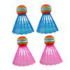 GOOHOCHY Badminton Set 4pcs Luminous Nylon Shuttlecocks Lighting Ideal for Family Boys and Girls and Beginners view 1