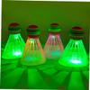 GOOHOCHY Badminton Set 4pcs Luminous Nylon Shuttlecocks Lighting Ideal for Family Boys and Girls and Beginners view 2