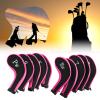 10pcs Golf Club Iron Head Covers Neoprene Golf Headcovers Golf Iron Head Covers Golf Club Head Covers Accessory Fits Most Clubs view 2