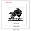 MeigoArt Custom Motorcycle Metal Wall Art, Personalized Biker Name Sign,Motorcycle Home Decor, Motocross Rider Monogram Wall Decor, Personalized Name Logo (Style-3) view 2