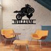 MeigoArt Custom Motorcycle Metal Wall Art, Personalized Biker Name Sign,Motorcycle Home Decor, Motocross Rider Monogram Wall Decor, Personalized Name Logo (Style-3) view 3