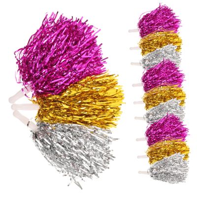 BESPORTBLE 12pcs Cheerleading Hand Flowers Pom Poms Bulk Cheer Reusable Sports Props