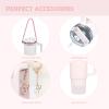 10Pcs Stanley Cup Accessories 9-10mm Stanley Straw Cover Topper Silicone Boot For Stanley Cup Initial Letter Charm Leak Proof Seal Kit Stanley 2.0 30&40oz (Rose Quartz,H) view 2