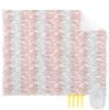 Blush Pink Beach Blanket Large with Stakes Waterproof Sandproof,Foldable Beach Mat with Corner Pockets for Outdoor Travel Camping Hiking Picnic Essentials,Farmhouse Country Forest Leaves Grey 84"x108" view 1