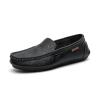 TAYGUM Men's Loafers Shoes Square Toe Faux Leather Moccasins Loafer Shoes Slip Resistant Anti-Slip Lightweight Walking Slip-on(Black,6.5) view 1