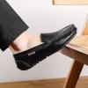 TAYGUM Men's Loafers Shoes Square Toe Faux Leather Moccasins Loafer Shoes Slip Resistant Anti-Slip Lightweight Walking Slip-on(Black,6.5) view 3