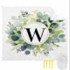Aesthetic Eucalyptus Beach Blanket Oversized with Stakes Waterproof Sandproof Beach Mat with Corner Pockets for Outdoor Travel Camping Hiking Picnic Essentials,Monogrammed W Farm Flower 118"x108" view 1