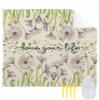Botanical Flower Beach Blanket Oversized with Stakes Waterproof Sandproof Beach Mat with Corner Pockets for Outdoor Travel Camping Hiking Picnic,Retro Floral Leaves Spring Garden Herbs 118"x108" view 1