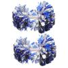 HANABASS 2pcs Metallic Foil Cheerleader Hand Pompoms Vibrant Cheer for Sports Events Dance and Celebrations Lightweight Handle for Easy Use view 1