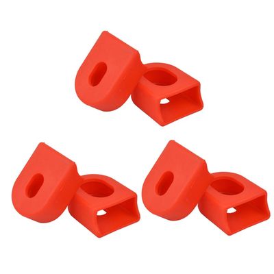 Outanaya 6pcs Crank Arm Protectors Durable Covers for Mountain and Road Bikes Shock-Resistant and Wear-Resistant Fit Red