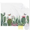 Tropical Cactus Beach Blanket Large with Stakes Waterproof Sandproof Beach Mat with Corner Pockets for Outdoor Travel Camping Hiking Picnic,Green Summer Fall Succulent Plant Butter-fly 84"x108" view 1