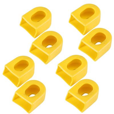 Outanaya 8pcs Crank Arm Protectors Wear-Resistant Silicone Covers for Mountain Road Bikes Yellow Fit for Cranksets Shock Scratch Protection