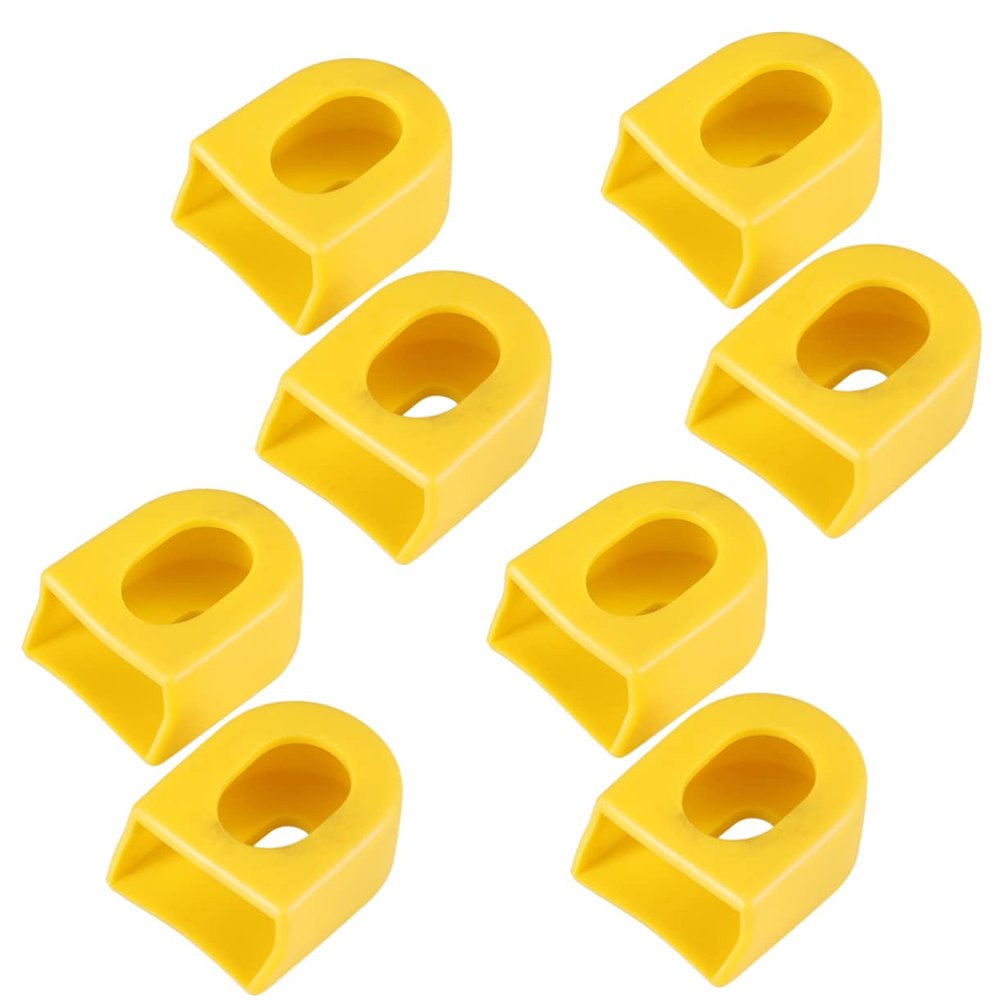 Outanaya 8pcs Crank Arm Protectors Wear-Resistant Silicone Covers for Mountain Road Bikes Yellow Fit for Cranksets Shock Scratch Protection