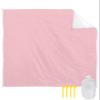 Blush Pink Pure Beach Blanket Large with Stakes Waterproof Sandproof Beach Mat with Corner Pockets for Outdoor Travel Camping Hiking Picnic Essentials,Romantic Contemporary Minimalist Solid 83"x79" view 1