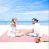 Blush Pink Pure Beach Blanket Large with Stakes Waterproof Sandproof Beach Mat with Corner Pockets for Outdoor Travel Camping Hiking Picnic Essentials,Romantic Contemporary Minimalist Solid 83"x79" view 4