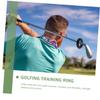 BESPORTBLE 2pcs Golf Weighted Swing Rings for Training Improve Skills Suitable for All Levels Black and Red Color Golf Enthusiasts view 2