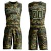 Camo Basketball Jerseys Suits for Men Women Boys, Custom Basketball Shirts and Shorts Sets with Team Number Name Logo Print Front and Back, Personalized Green Sportswear for Youth Adults view 1