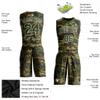Camo Basketball Jerseys Suits for Men Women Boys, Custom Basketball Shirts and Shorts Sets with Team Number Name Logo Print Front and Back, Personalized Green Sportswear for Youth Adults view 2