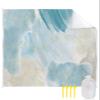 Gradient Marble Beach Blanket Large with Stakes Waterproof Sandproof,Foldable Beach Mat with Corner Pockets for Outdoor Travel Camping Hiking Picnic Essentials,Modern Ombre Teal Turquoise Gold 95"x80" view 1