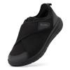 FitVille Diabetic Shoes for Men Extra Wide Width Adjustable Closure Walking Shoes Swollen Feet Shoes for Neuropathy Pain Relief - EasyTop V5 (11 Wide, Jet Black) view 1