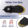 FitVille Diabetic Shoes for Men Extra Wide Width Adjustable Closure Walking Shoes Swollen Feet Shoes for Neuropathy Pain Relief - EasyTop V5 (11 Wide, Jet Black) view 4