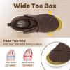 FitVille Men's Diabetic Shoes Extra Wide Adjustable Closure Walking Shoes for Swollen Feet, Neuropathy & All-Day Standing Comfort EasyTop V5 (11.5 X-Wide, Coffee) view 4