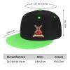 MULIHU Dutch Windmills Snapback Hat Flat Bill Hat Baseball Cap for Men Women Flat Brim Hats Green view 4