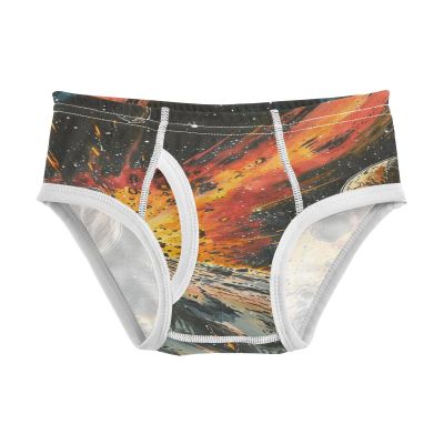 ALAZA Starry Sky Planet Solar System Boys' Briefs Soft Underwear Available in Sizes 5t Multicolor
