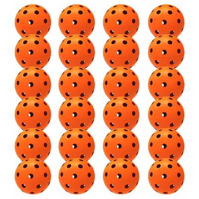Spunspon 24 Pack Pickleball Balls, 40 Holes Outdoor Pickleballs, High Elasticity & Durable Pickle Balls for All Style Pickleball Paddles(Orange)