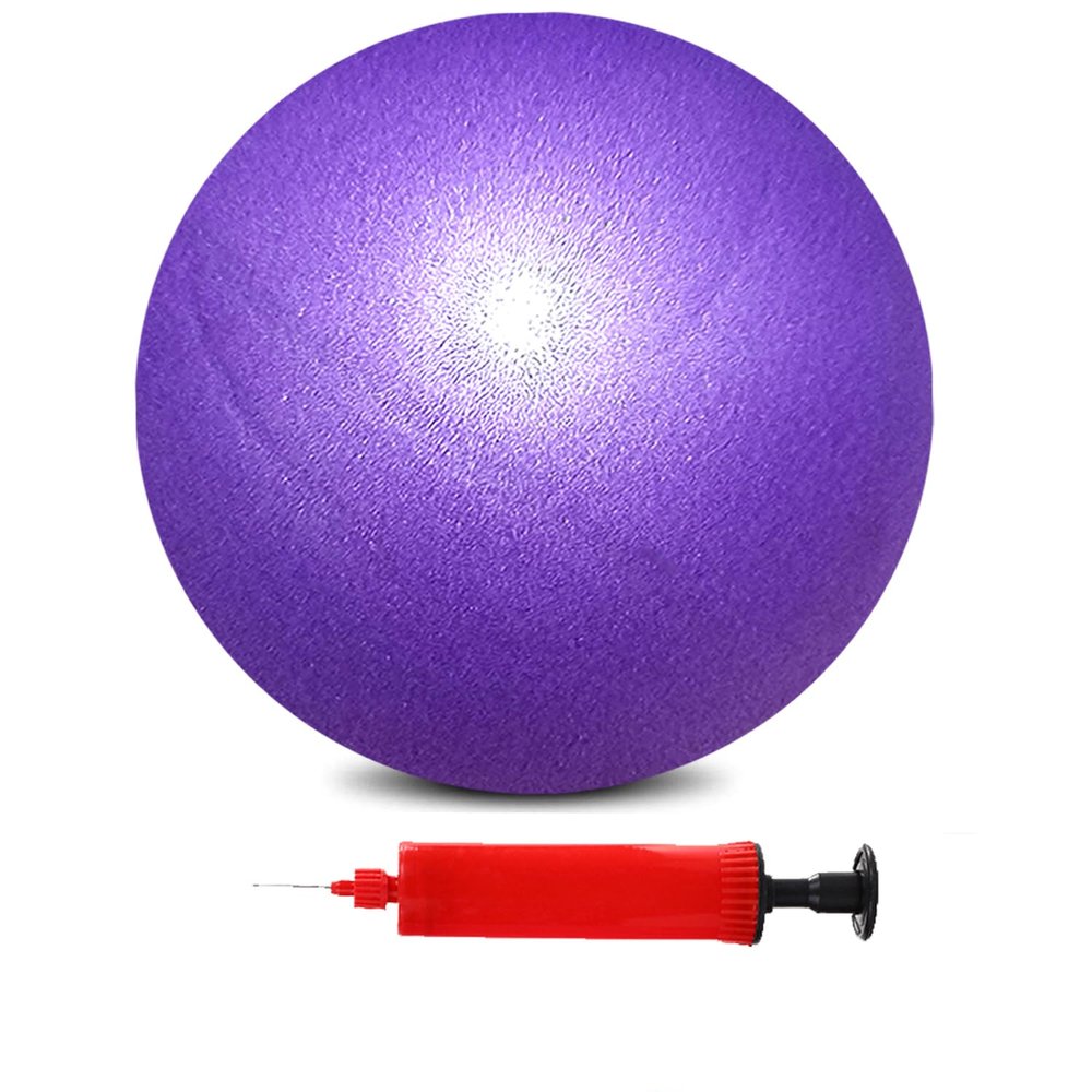 BAIMAN Mini Pilates Exercise Yoga Ball, 6 Inch Small Inflatable Exercise Yoga Ball,Core Training and Physical Therapy Equipment, with Pump(Purple)