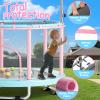 FitinOne 55" Toddler Mini Trampoline for Kids, Indoor Outdoor Toys with Swing, 440lbs Baby Kids Trampoline, Gymnastics Bar, Birthday Gifts for Boy Girl Age 1-8 view 3