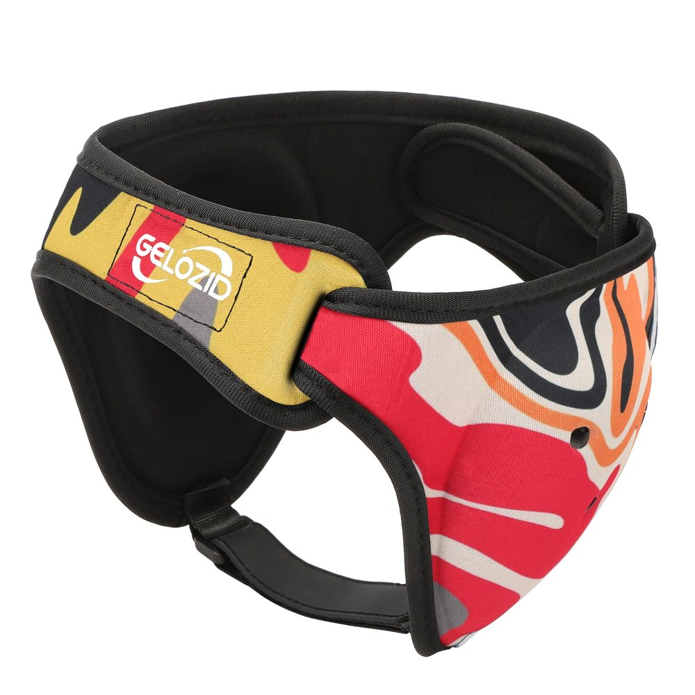 Gelozid Adjustable Wrestling Headgear for BJJ, Sparring, MMA Grappling and Training, Wrestling Ear Guard and Cauliflower Protection Helmet(Large, 20.7-24.6in,Black and Red)